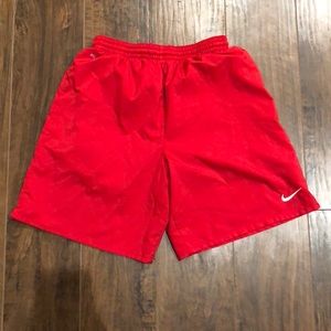 Red Nike Dri-Fit Athletic Shorts